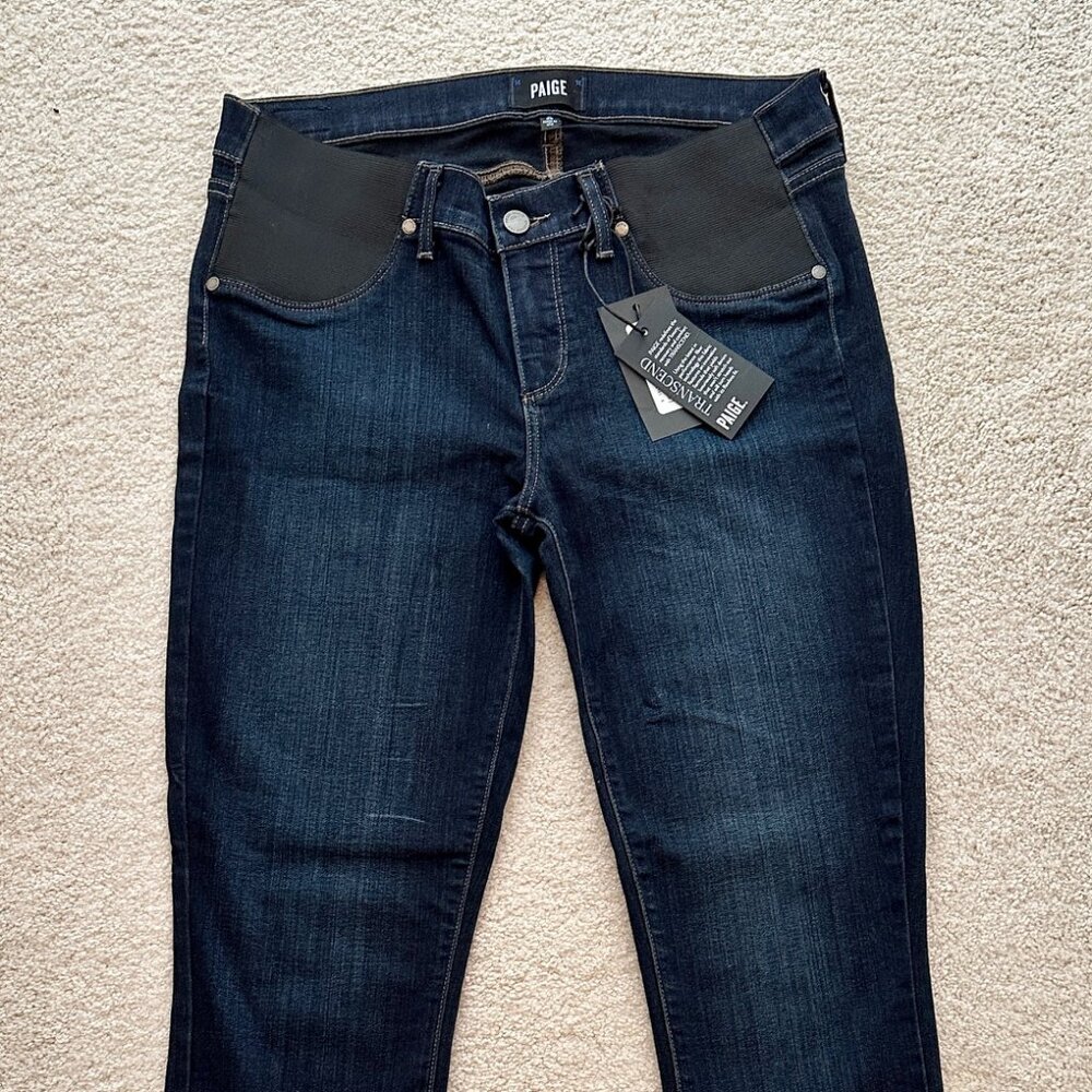 PAIGE High Rise Straight Maternity Jeans (Mona) - Size 30